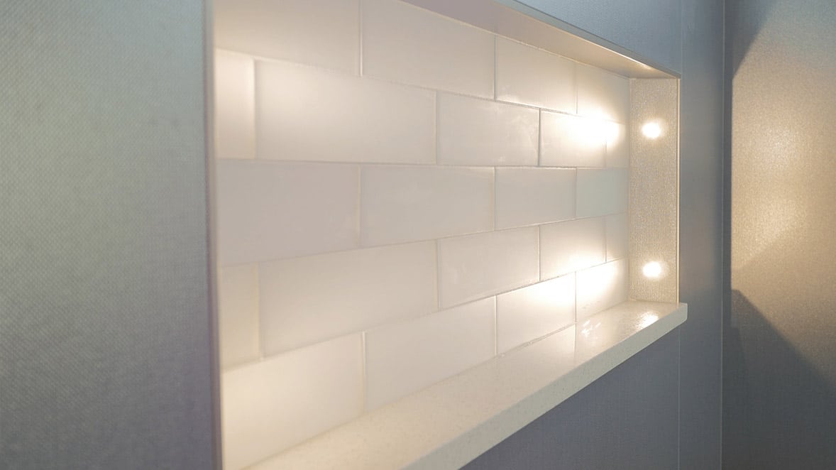 Lucarne LED Niche Lights - Custom Master Bathroom by New Creations